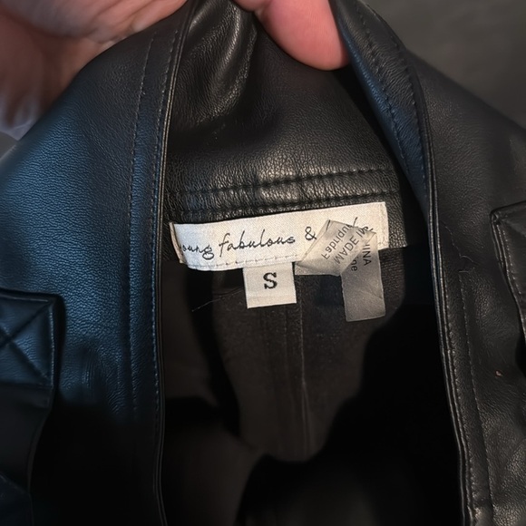 Young Fabulous & Broke Black Vegan Leather Hight Waisted Pants Size Small - Picture 4 of 8